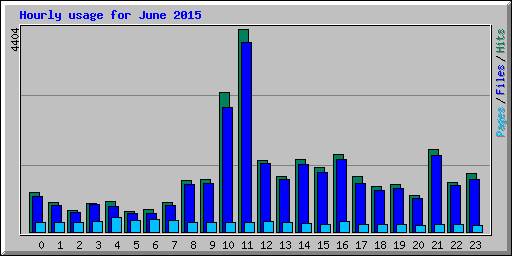 Hourly usage for June 2015