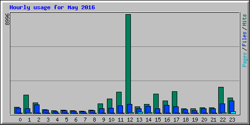 Hourly usage for May 2016