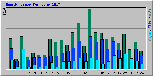 Hourly usage for June 2017