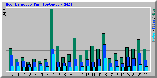 Hourly usage for September 2020