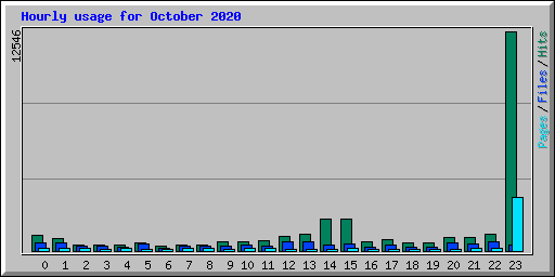 Hourly usage for October 2020