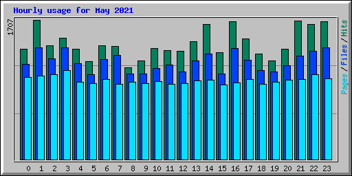 Hourly usage for May 2021