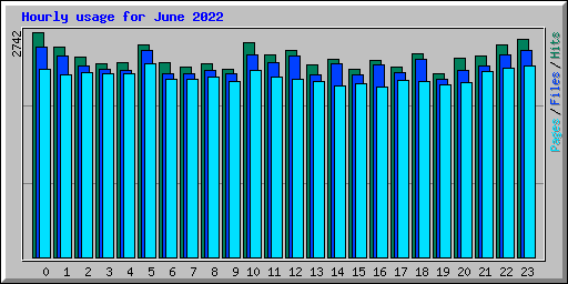 Hourly usage for June 2022