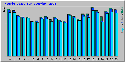 Hourly usage for December 2023