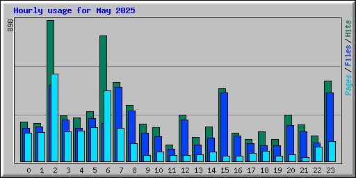 Hourly usage for May 2025