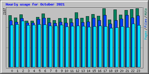 Hourly usage for October 2021