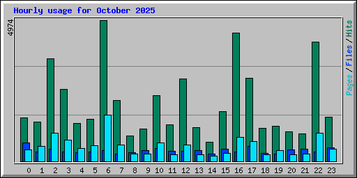 Hourly usage for October 2025