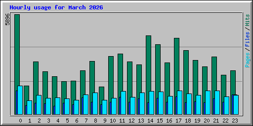 Hourly usage for March 2026
