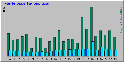 Hourly usage for June 2026